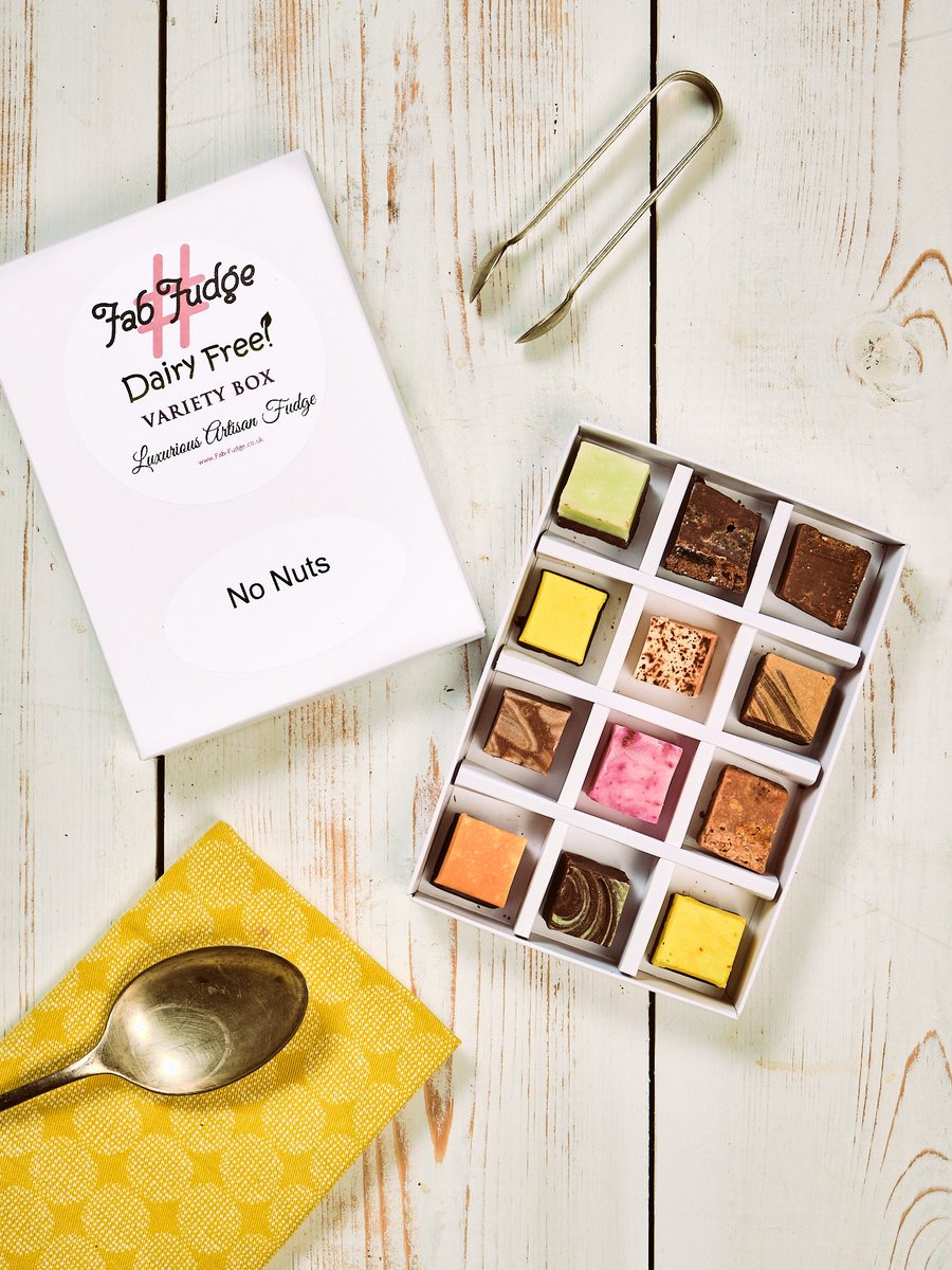 FabFudge_UK's tweet photo. Fancy some #DairyFree FabFudge but can't decide on a flavour? Luckily, you won't have to! #VarietyBox #SomethingForEveryone
https://t.co/I7JNTgeu05
#BlackFriday #christmasgifts #MHHSBD https://t.co/Kkfaze4CiY