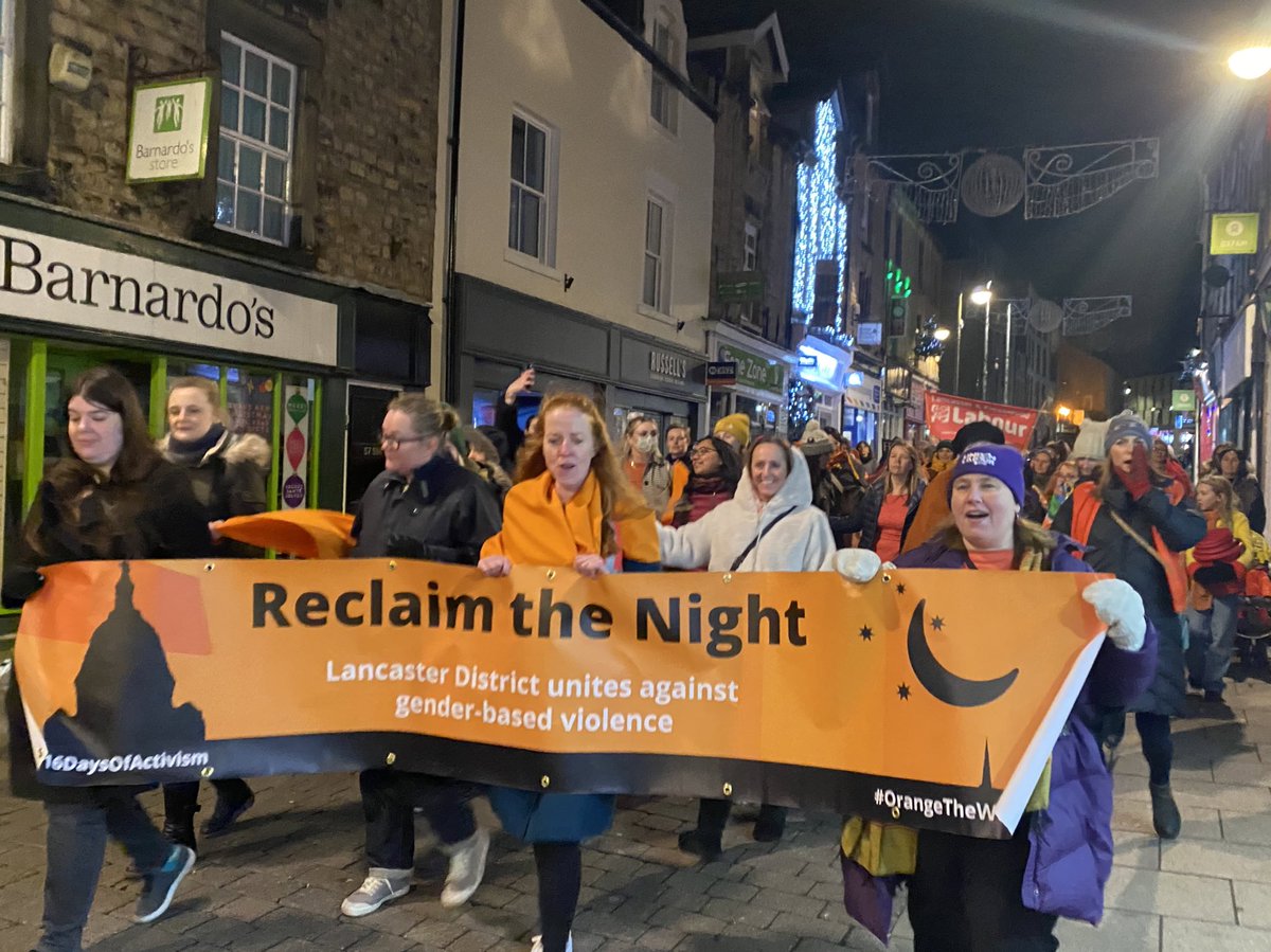 annamaxx11's tweet photo. Women of Lancaster brave the weather to reclaim the streets tonight! #16DaysofActivism #GenerationEquality #spreadtheword #NewWritingNorth @michaelsheen @StephenTuffin @gilmartin111 @angie7_nz https://t.co/36PM6TpAdQ