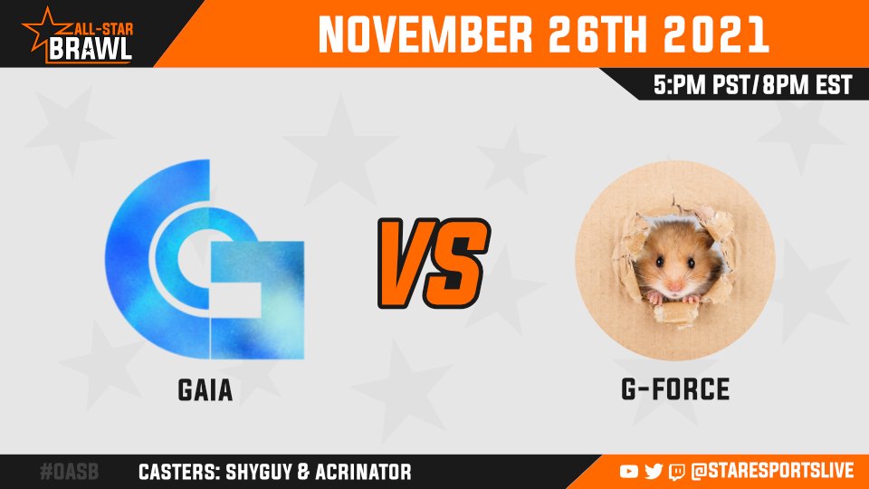 staresportslive's tweet photo. ONE. LAST. MATCH.
Match Info: Nov. 26th - 8 ET
@gaia_ow VS. @GForce_OW
Casted by: @shyguyow& @Acrinator_L0!
Catch our Grand Finals at the link below!
#OASBVII #SupportT3 #SupportSmallStreams
π https://t.co/Aa2OIO7qNg https://t.co/zxYAsr0kK3