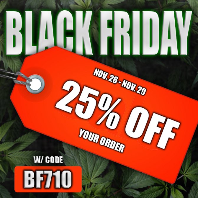 MedicatedMerch's tweet image. BLACK FRIDAY SALE

Get 25% off your order from now until Nov. 29th! 

Grab a gift for you or a friend! 🔥💨

medicatedmerch.com

#blackfriday #sale #deals #420friendly #stoner #stonerchick #clothing #accessories #shoponline