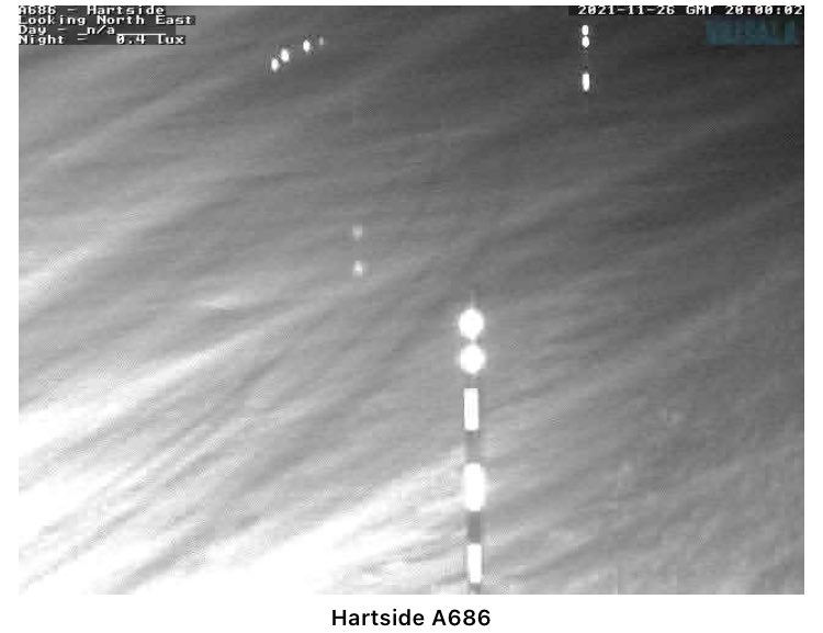 CumbriaRdWatch's tweet photo. #A686 #HartsidePass #Snow

A686 Hartside Pass barely passable due to #Snow. Affecting traffic between Melmerby and Alston. Traffic is very slow over the summit. #CumbriaRoads

P: 20:21 hrs.
Source: Weather Camera
@INRIXtraffic_N @BBC_Cumbria @UKSnowUpdates @UKsnow_updates https://t.co/XEJ7CZQR7W