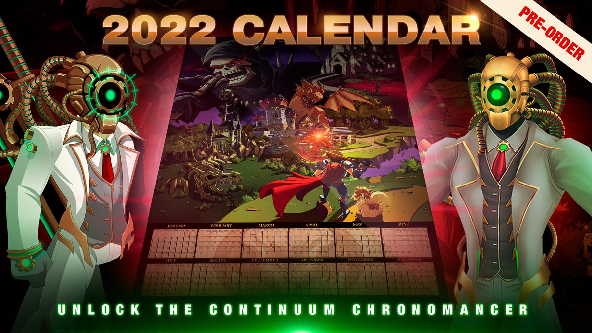 2022 Artix Calendar Pre-Order Is Now LIVE! Be the first to unlock The Continuum Chronomancer! If you reserve yours now it will be among the first in line to be shipped out! REMINDER: Collectors Editions are limited while supplies last! 
PRE-ORDER NOW! -> HeroMart.com