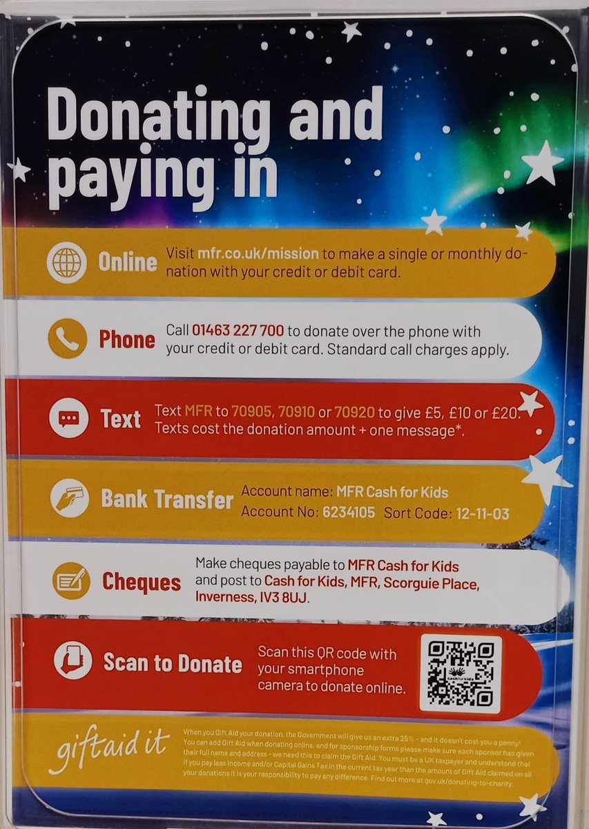 RosieBeauly's tweet photo. We are doing our annual @mfrcashforkids Christmas gift drive this December in Beauly. If you have any toys, new and unwrapped then please donate them here. It could really make Christmas special for a child who might otherwise go without. 🎄🎅🙏#MFRcashforkids @NeilCam10 https://t.co/q05rXl88Bn