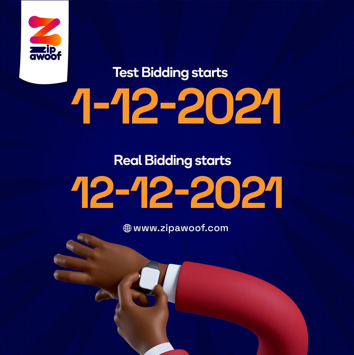 zanobidafrica's tweet photo. Test Bidding starts on Wednesday 1-12-2021
Real Bidding starts on Sunday 12-12-2021
Be prepared, zipawoof is coming with awoof yakata.
#RebirthofZipawoof #ZA2 #BidForFree #PayPerBid #Richest #Bid2Win #ZA #ZipAwoof #ZipAwoofisBack #discount #90percentoff #mindblowing #crazy https://t.co/vuMgqWImlH