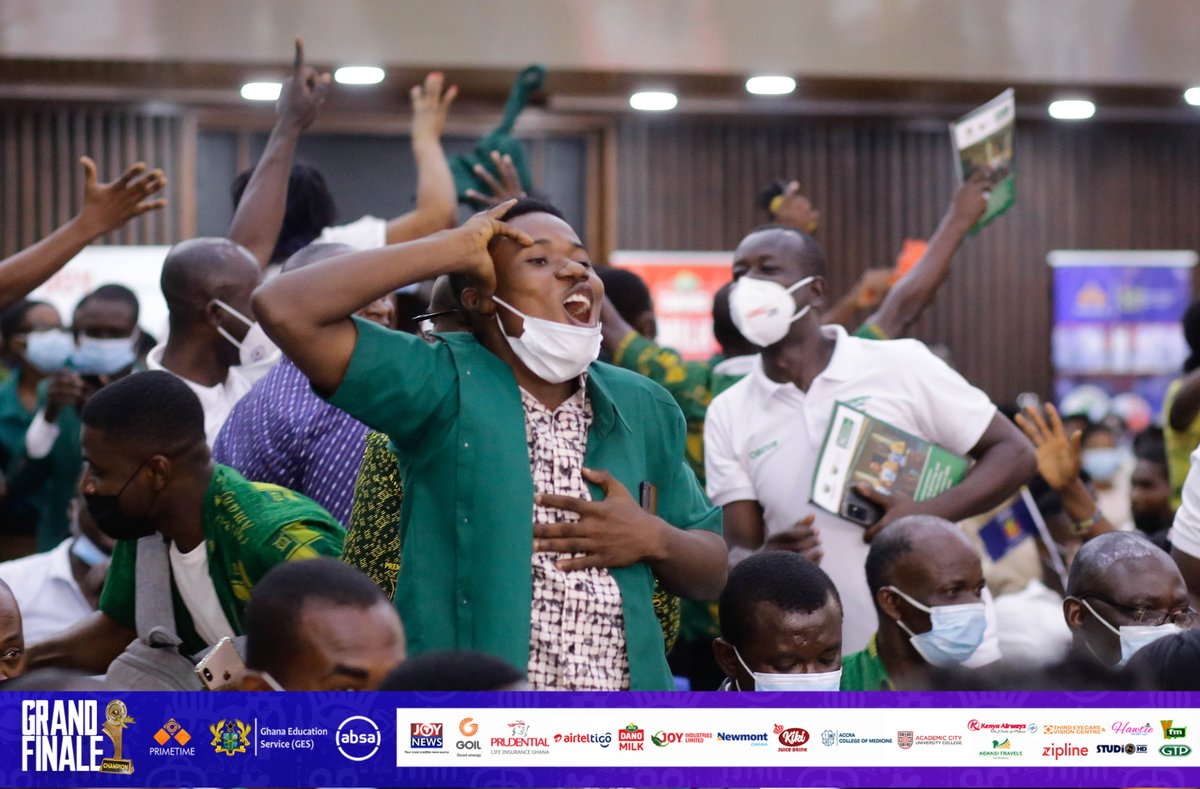 NSMQGhana's tweet photo. Amanfoɔ!
Arise and shine
Students of Prempeh College
Trained in love for truth and excellence
To build in us our masculine pride

#NSMQ2021 #NSMQFinals #NSMQinKumasi https://t.co/NMHNkBT0rl