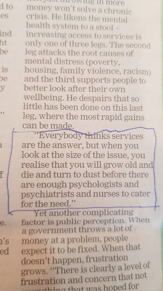 JuliaRucklidge's tweet photo. Couldn't have said it better @mentalhealthnz. There are so many modifiable lifestyle factors that could be promoted to improve mental health that are simply ignored or worse...dismissed. @CcileJourno #thebetterbrain https://t.co/QJuB5k5fuL
