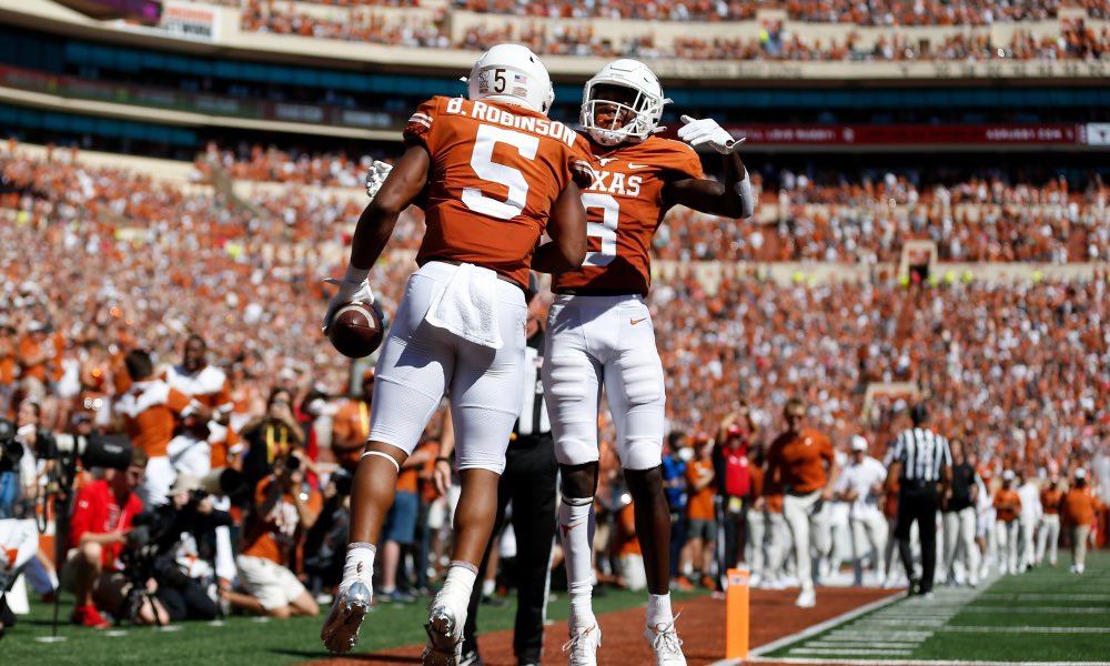 Bijan Robinson and Xavier Worthy were 2 receiving yards away from becoming the first Texas RB/WR 1,000 yard duo since 2003 (Cedric Benson and Roy Williams)

The future is bright with this young talent on the team! Looking forward to watching them next season

#ThisIsTexas #HookEm https://t.co/gUVBBtVmh6