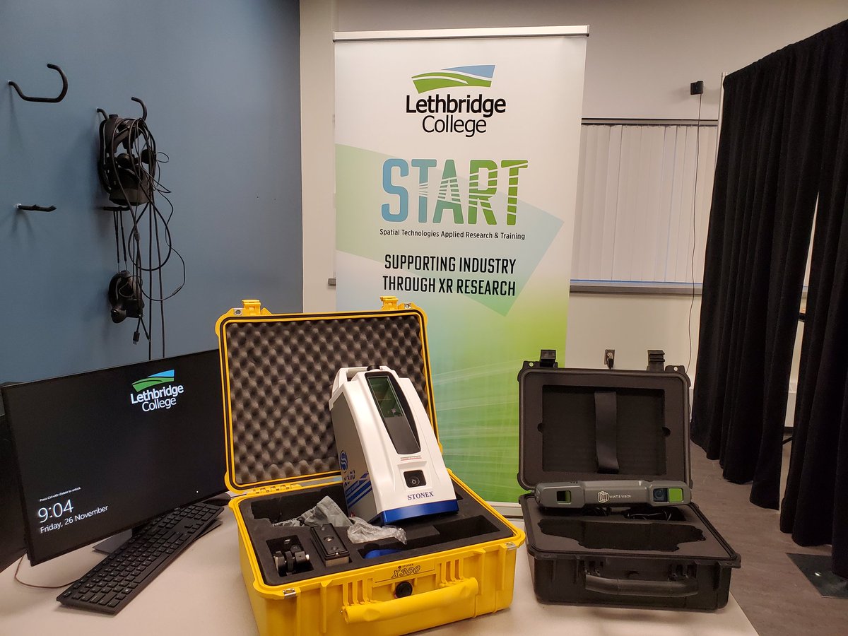 LC_START's tweet photo. Look what just came in. These will be valuable tools to help our clients create digital representations of physical spaces and assets. Can't wait to dig in. #appliedresearch #spatial #laserscanner #mantisvision #stonex https://t.co/gA5vvYO3gQ