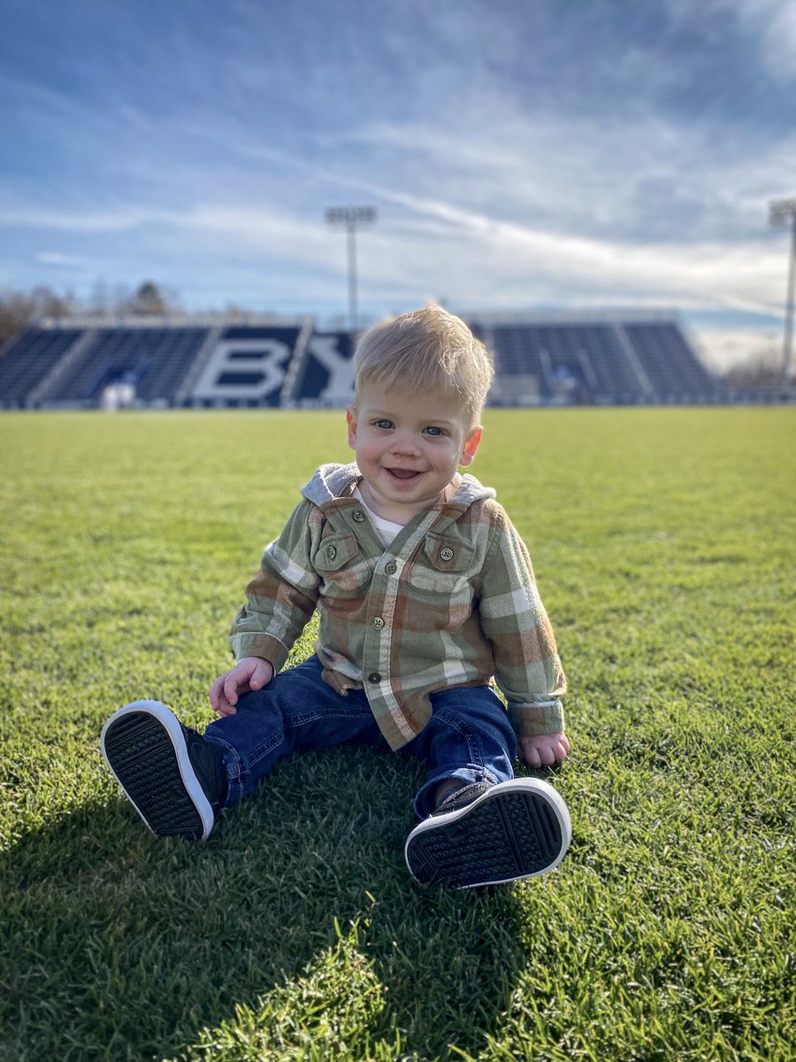 Rex has inspected South Field and found it to be in perfect condition for the big game tomorrow. Let’s go Cougs!  <a href="/byusoccer_w/">BYU Women's Soccer</a>