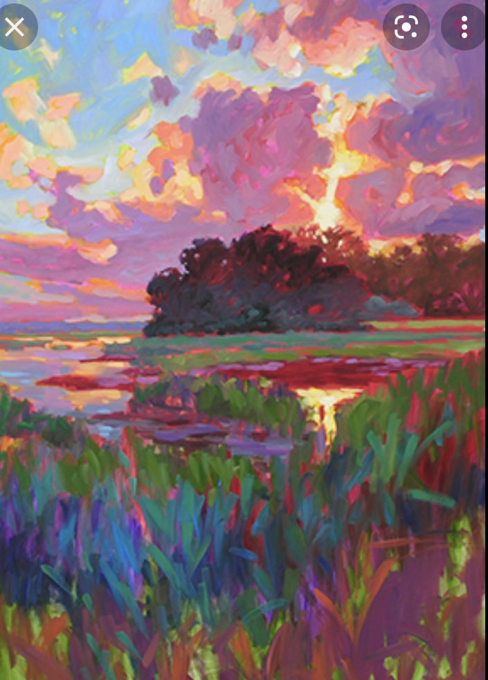 Something I rarely do and certainly not on social media but I’m posting a painting by my daughter. It’s a L6 A level acrylic painting, about 6 x 4ins. I loved art at school but was never this good. It’s her version of a landscape by Anglin Smith. #art #artist #artistsontwitter
