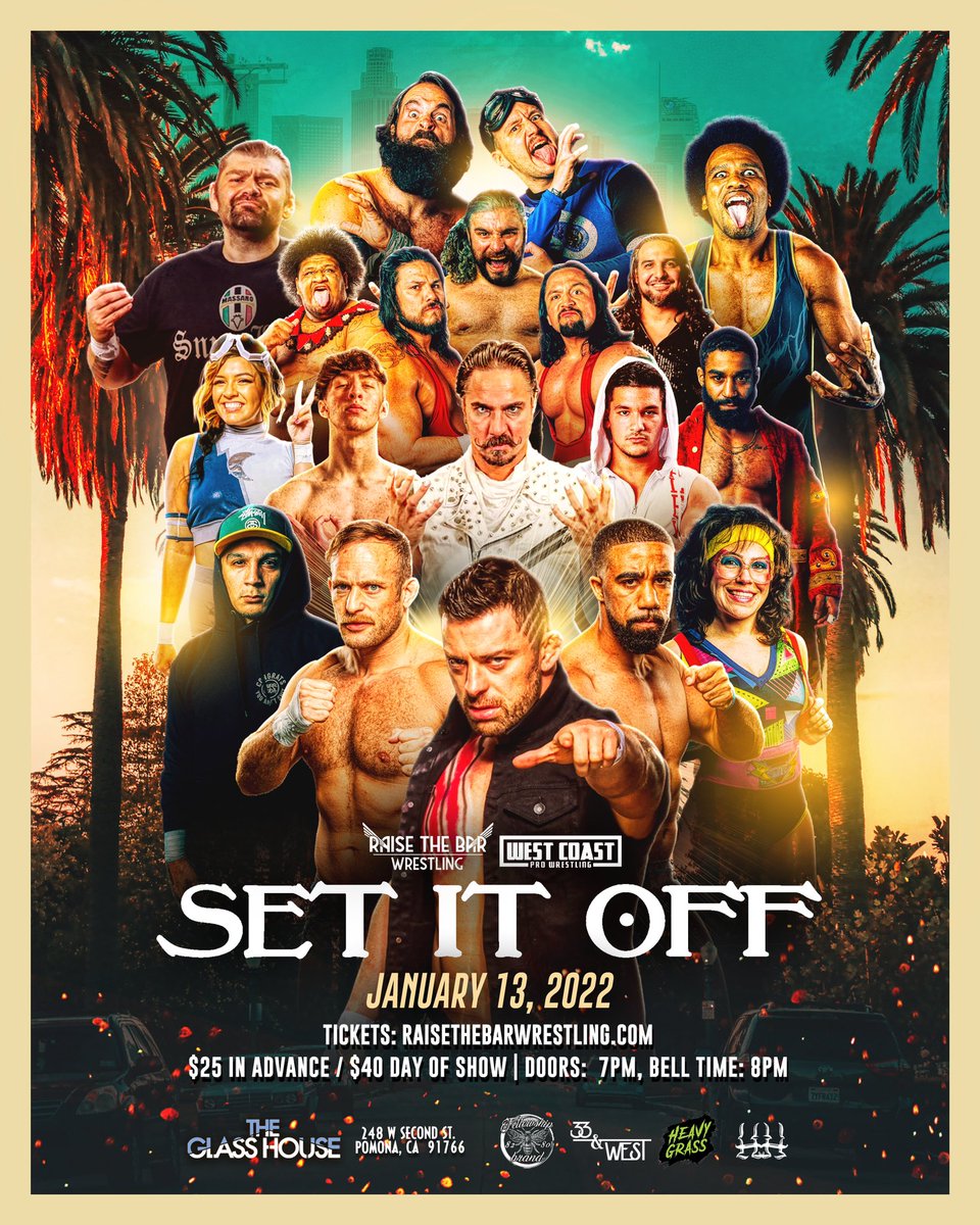 MATTxPIKE's tweet photo. Raise The Bar x West Coast Pro present : SET IT OFF
1-13-22 @ the Glasshouse in Pomona!
Full card details coming next week!
Tickets on sale now!! https://t.co/yROnxtgbtY