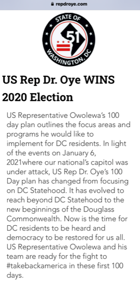 representdc's tweet photo. After DC finally elected to inject new blood into the movement, I prayed that Dr. Oye, as a savvy &amp; successful man, would Represent us well.

My hopes were dashed by his 1st week in office when his plan "evolved" beyond statehood.

This is why things never change. #YouHadOneJob https://t.co/p9AzJ9mW8T