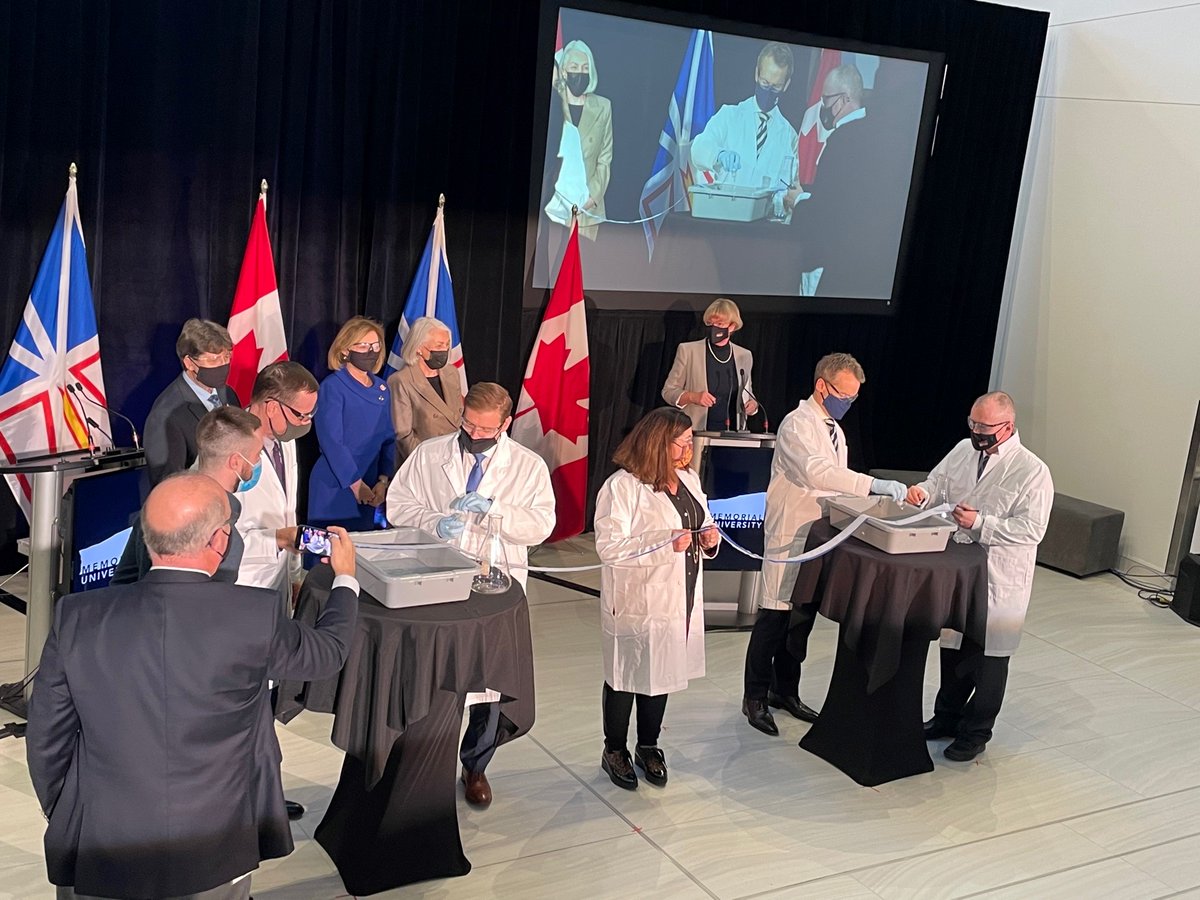 GregNaterer's tweet photo. Exciting today to officially open our new 480,000 sq. ft. Science and Engineering building, CSF - spectacular new teaching / research labs, Electrical and Computer Engineering design studios, collaboration spaces, and much more! @MUN_Engineering @MemorialU @GovNL @peg_nl https://t.co/zgSN3pxDLc