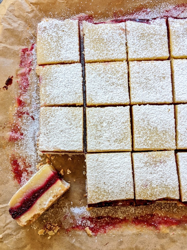 primopezzo's tweet image. Yesterday's Cranberry Lemon Bars from @genevieveko's recipe. Plus a pretty curl of Tête de Moine 🧀