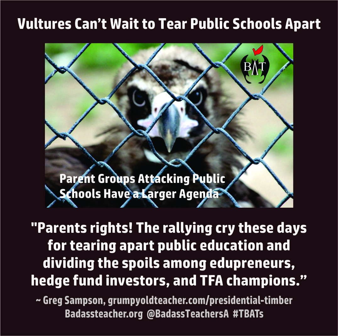 There's more to these "Parent Groups" than meets the eye. They are well funded traveling shows designed to spin an anti-public school narrative. Goal? Privatization. 
grumpyoldteacher.com/2021/11/20/pre… #TBATs <a href="/OhioBATs/">Ohio BATs</a> <a href="/PennBat/">PA BATs R Pro Charter Reform</a> <a href="/FLBATsA/">@FLBATs</a> <a href="/VirginiaBATs/">Virginia BATs</a> <a href="/BATs_DC/">DC BATs</a>