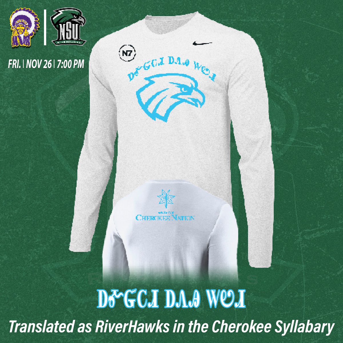 Northeastern State Menโs Basketball (@riverhawksmbb) on Twitter photo You asked, we delivered!
Get your official <a href="/RiverHawksMBB/">Northeastern State Menโs Basketball</a> N7 shooting shirts here!
๐: bit.ly/3FOsRj8
Thankful to partner with <a href="/CherokeeNation/">Cherokee Nation</a>! See you at 7:00 inside the NSU Event Center!
Admission is FREE!
#TeamNSU You asked, we delivered!
Get your official <a href="/RiverHawksMBB/">Northeastern State Menโs Basketball</a> N7 shooting shirts here!
๐: bit.ly/3FOsRj8
Thankful to partner with <a href="/CherokeeNation/">Cherokee Nation</a>! See you at 7:00 inside the NSU Event Center!
Admission is FREE!
#TeamNSU
