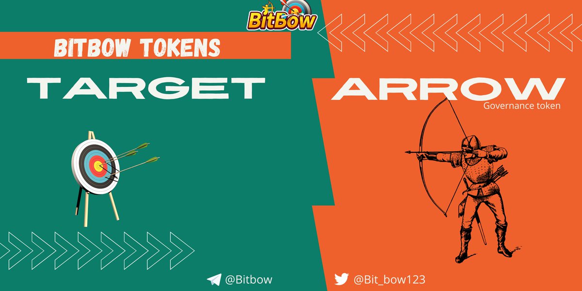 Crypto_Kratos_'s tweet image. Did you know @Bit_Bow123 has two tokens? 
TARGET and ARROW !!! 
Both tokens are important and have there separate uses, in my next post I&apos;ll outline some of them😁
ARROW is the governance token of #bitbow 

#archery #NFT #Gamefi
