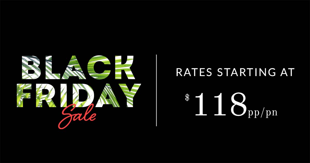 Black Friday has arrived, but it won’t be here for long! Book an unforgettable vacation at one of our luxurious resorts at an amazing price. But don’t delay—these deals will be gone in a flash! Click here to learn more: spr.ly/6017JlJMl