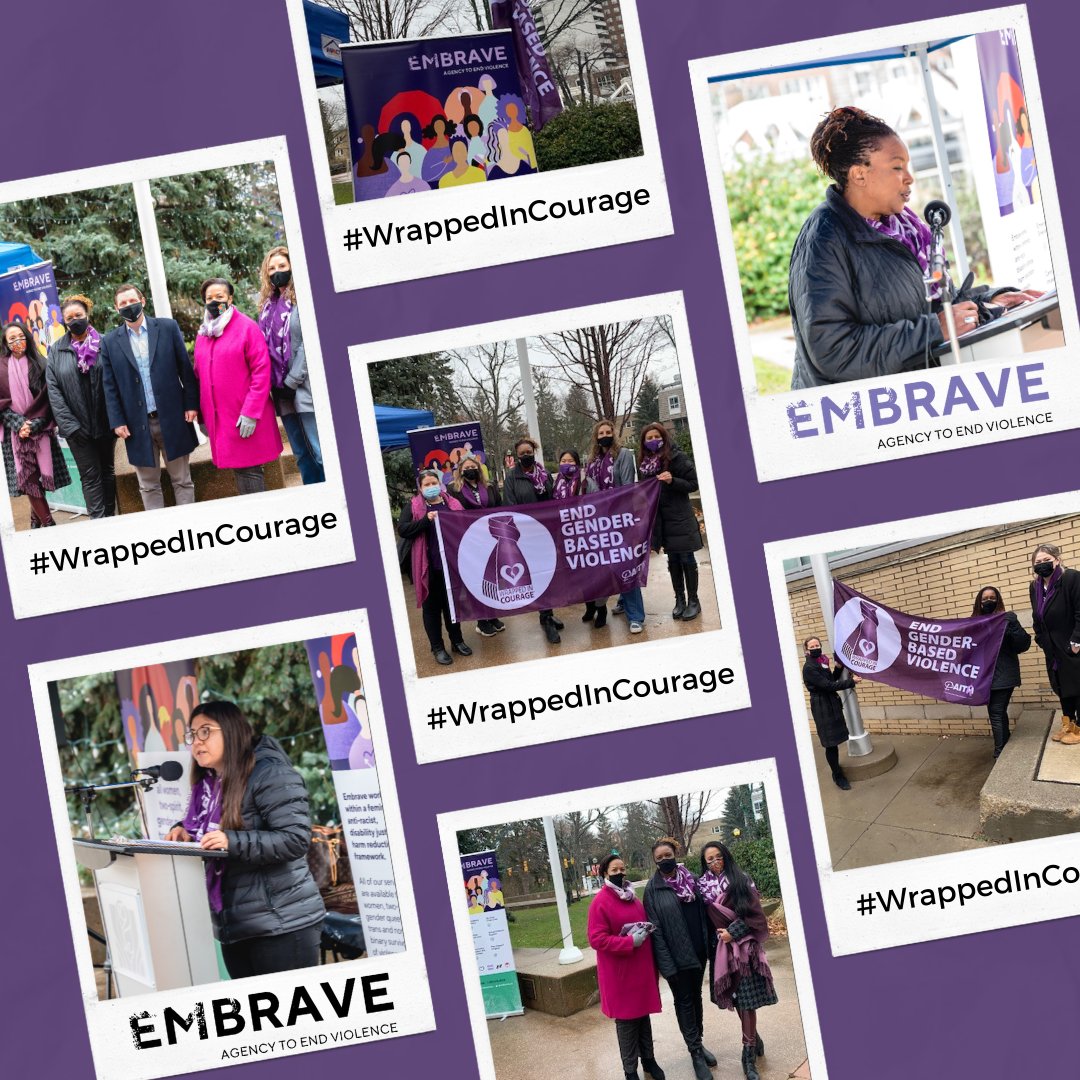Embrave_ca's tweet photo. On November 25th in Recognition of the International Day for the Elimination of Violence Against Women we raised the #WrappedInCourage flag at Brampton and Mississauga City Hall. 

These flags signal our community’s commitment and call to action to ending gender-based violence. https://t.co/sFbQ1Jbaq1