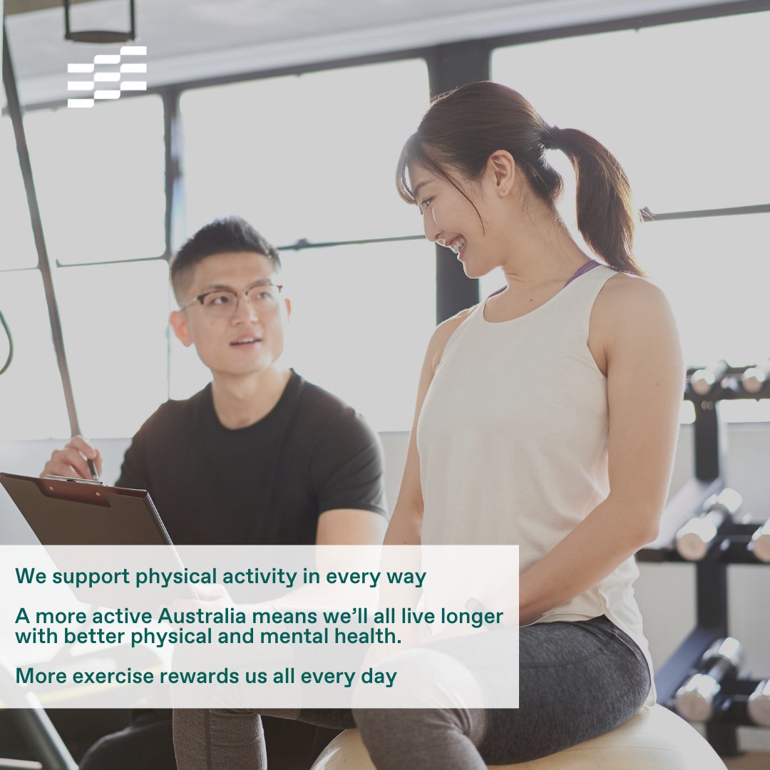 AUSactive_'s tweet photo. AUSactive supports physical activity in everyway.

✔️ A more active Australia means we'll all live longer with better physical and mental health. 
✔️ More exercise rewards us all every day. 

How will you move today? 🙌 

#AUSactive https://t.co/ZkVznxBhBQ
