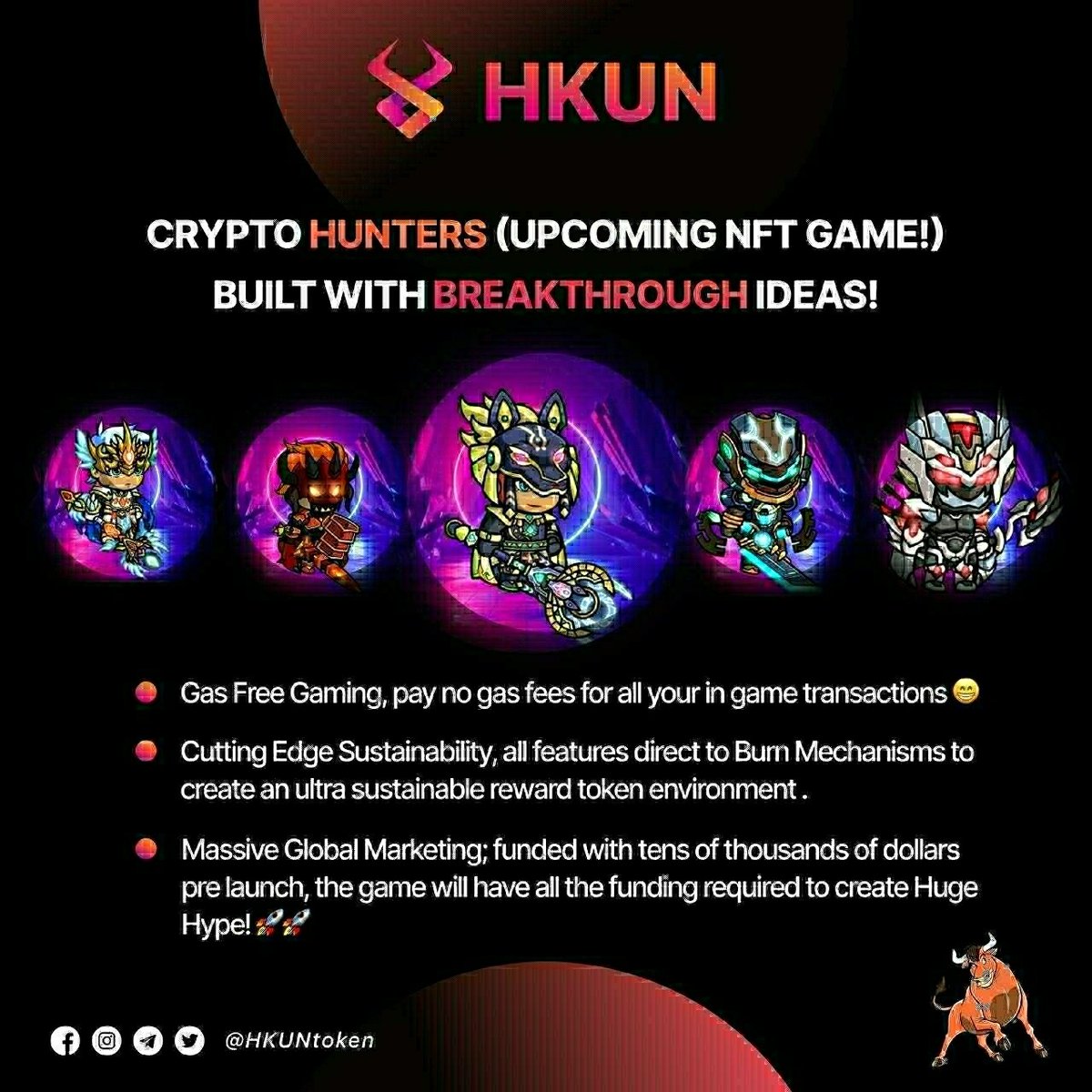 TeradoDenver's tweet photo. @Cris__U @HKUNtoken is on sale right now so make sure to fill your bags and get ready for a lifetime investment! We also have an upcoming P2E game with no gas fee! Plus a lot of cool surprises soon!🚀 
➡️ https://t.co/3Vzcj0irEV https://t.co/PfNgj8oeDU