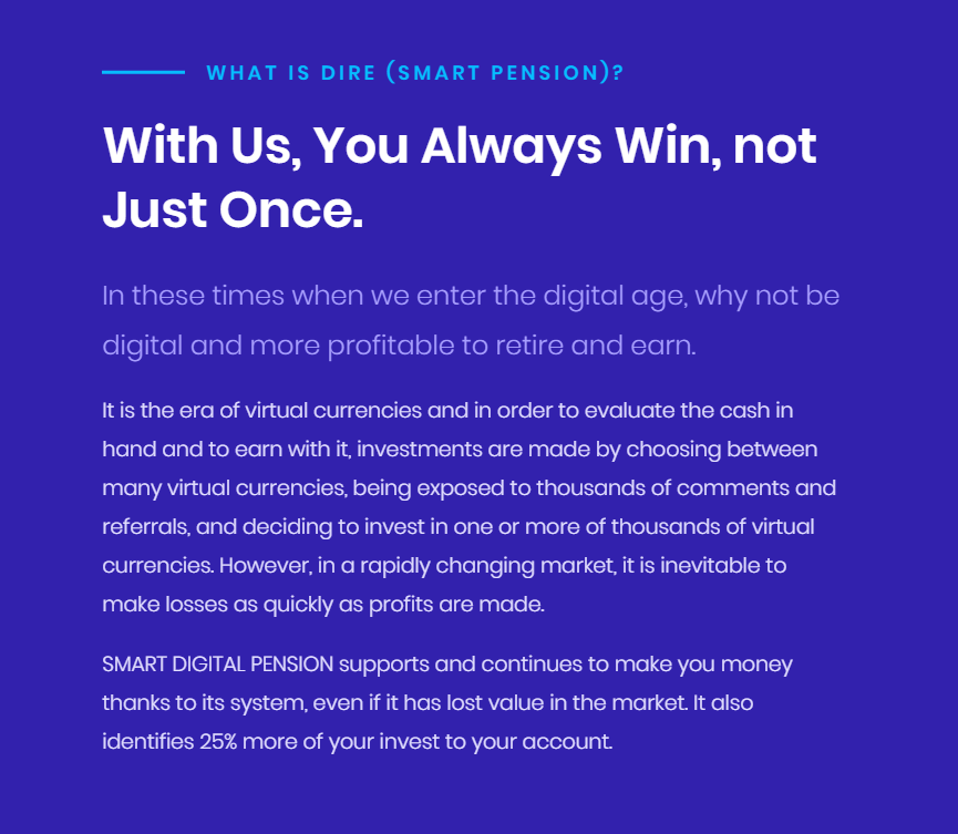 Dire Token - Smart Digital Retirement tweet media