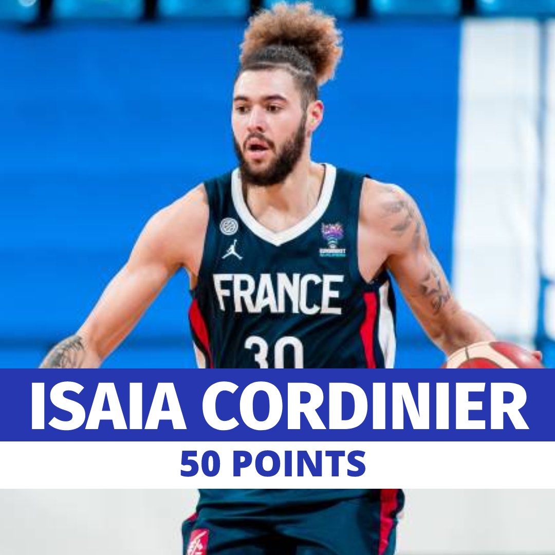 LNB Stats (@lnb_stats) on Twitter photo 50 POINTS : Avec 16 points contre le Montenegro, Isaia Cordinier (<a href="/izaycordinier/">Isaïa Cordinier</a> / @Virtusbo) a passé le cap des 50 points en #EDFBasket 50 POINTS : Avec 16 points contre le Montenegro, Isaia Cordinier (<a href="/izaycordinier/">Isaïa Cordinier</a> / @Virtusbo) a passé le cap des 50 points en #EDFBasket
