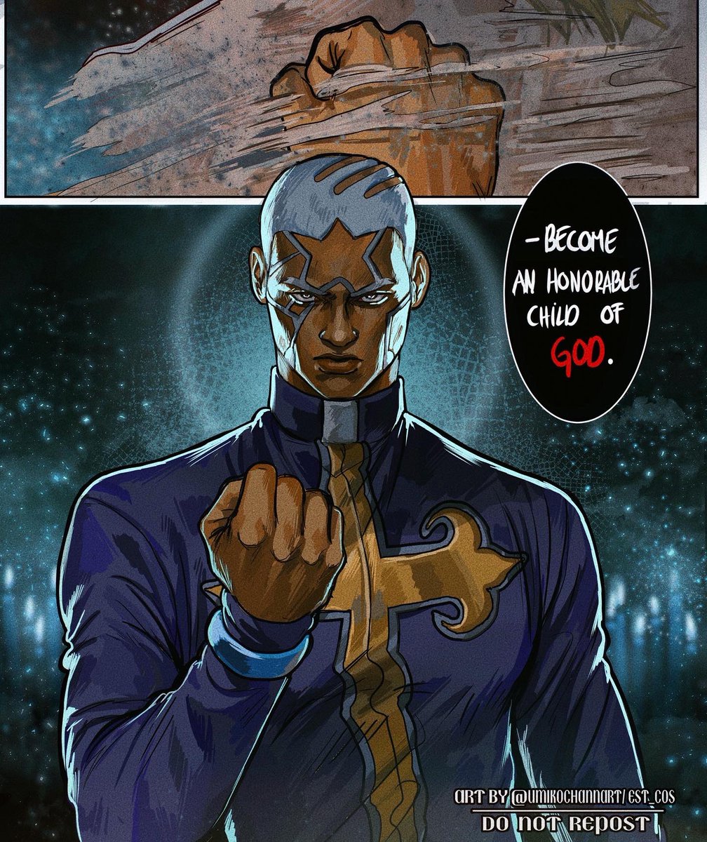 umikochannart's tweet photo. ‘What you need is a trust worthy friend.’ #jojosbizarreadventure https://t.co/1Jxbe9V84E