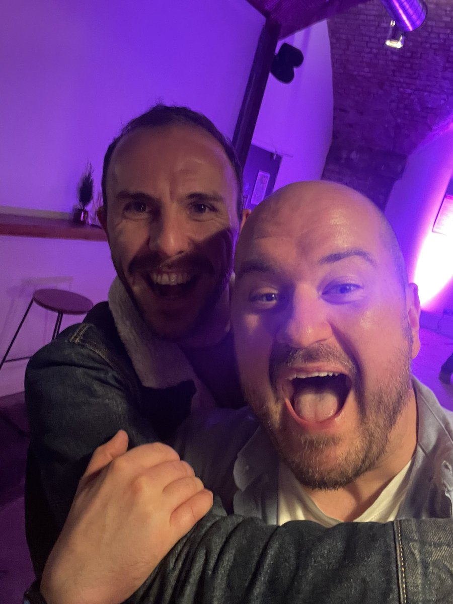 Simon_Naylor's tweet photo. Myself & @JTueart - the only people who came to the #WhenBothSidesSurrender 5 year anniversary party. Five yearsβ¦. Christ! β€οΈπ #Manchester https://t.co/s3I0cf44yo