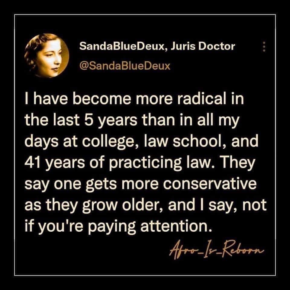 JayeJaybird54's tweet image. People told me years ago I would become conservative as I grew older. Nope! I’ve become more liberal the older I get! #democratforlife #bleedingheartliberal #leanleft #proudofit
