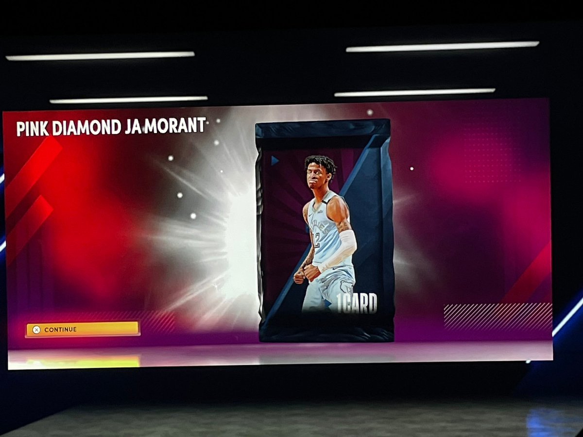 Retrobat's tweet photo. I thought I sucked at playing 2k22 online, and it turns out, I was right!  But you know who doesn't suck?  Big Dan!  @BigDan2KGrinds He got me the six rings needed for Pink Diamond Ja Morant!  Thanks Big Dan!!!  #bigdangetsitdone https://t.co/65FXya8swW