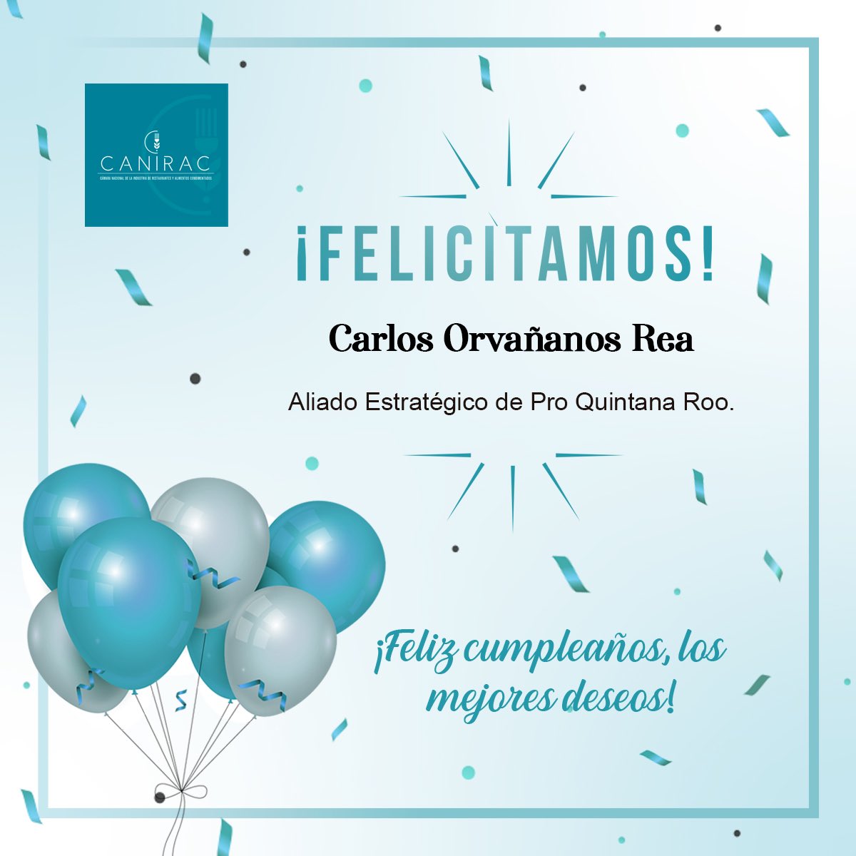 ¡Muchas felicidades a Carlos Orvañanos Rea, Aliado Estratégico de Pro Quintana Roo!

<a href="/chefbeza2/">@chefbeza_</a> 
.
.
#ProQuintanaRoo #NoBajemosLaGuardia #CaniracNacional #Canirac #CaniracQRoo #CaniracCancun #cancun #gastronomia #foodlover #cocinamexicana #cocinerosdeqroo #turismo #gastroturismo