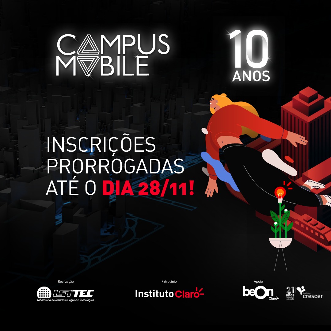 Você tem alguma ideia ou solução para funcionar em um dispositivo móvel? Vem participar do projeto Campus Mobile! 

O concurso tem o apoio do Instituto Crescer e é voltado a estudantes universitários e recém-formados

Inscreva-se em: bit.ly/3cRJQos
