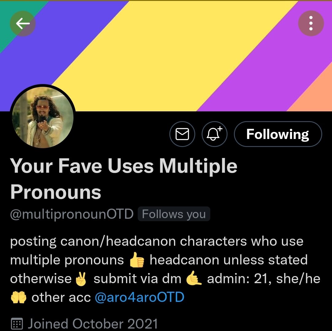 Today's OTD is... <a href="/multipronounOTD/">Your Fave Uses Multiple Pronouns</a>