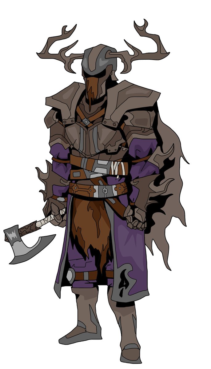 NAVART_'s tweet photo. House Valens, deep within the Southwoods, uses an unconventional approach to warfare.  Their guerilla style is intimidating to enemies that approach them on their home turf, especially their antler-helmeted knights.
#art #writing #worldbuilding https://t.co/a3JwpOrkh6