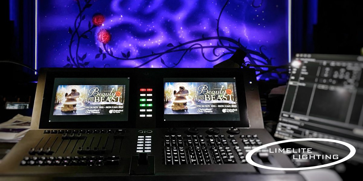 Limeliteltd's tweet photo. Tonight Limelite kick started panto season with the opening night of Beauty and the Beast at @ChelmsTheatres.
#lightingdesign #beautyandthebeast #panto #pantomime #pantoseason #theatre #theatrelighting #theatrelightingdesign #setlights #opening https://t.co/WFVEQwTjXj