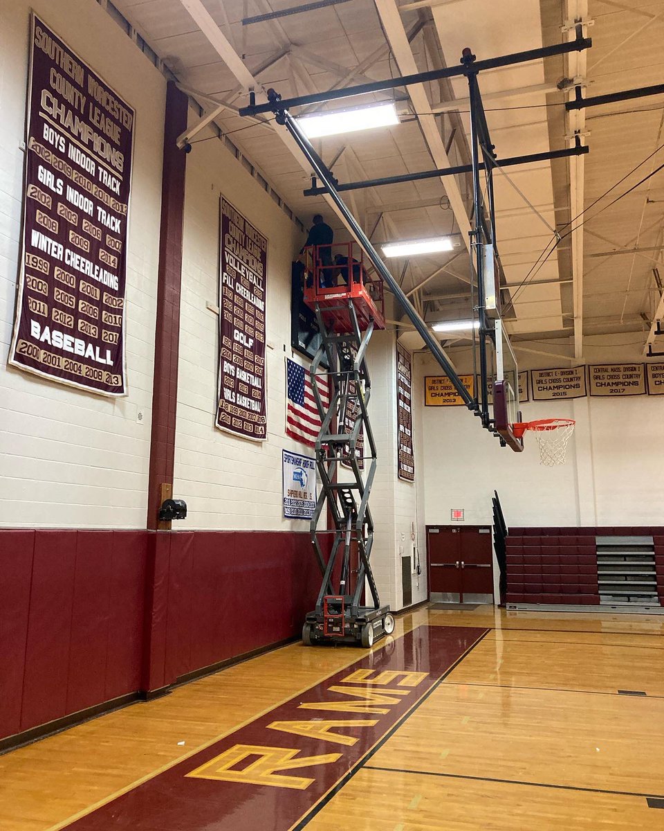 SHRamsAthletics's tweet photo. We don’t let the holidays get in the way of getting things done! 🦃✅

HUGE thanks to our maintenance staff &amp; Athletic Facility Solutions for updating our scoreboards in time for 🏀 &amp; 🤼‍♂️ seasons! Yet another reason to be thankful this year!

#WeAreTheHill #HomeOfTheFightingRams https://t.co/OOvGxbUPEX