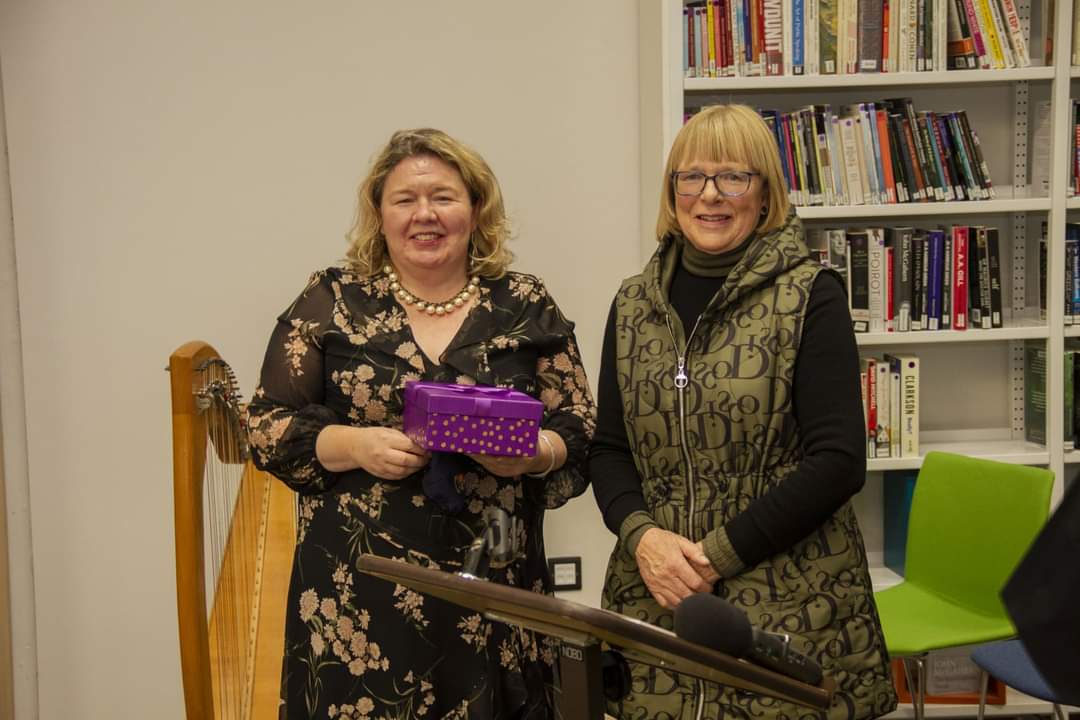 edgeworthsoc's tweet photo. Launched @ClionaUCC book this evening, courtesy of @AnTaobhRua, @mattfar01050697, @Longfordlibrary #edgeworthstown #mariaedgeworthcentre https://t.co/2fcCf7ujz5