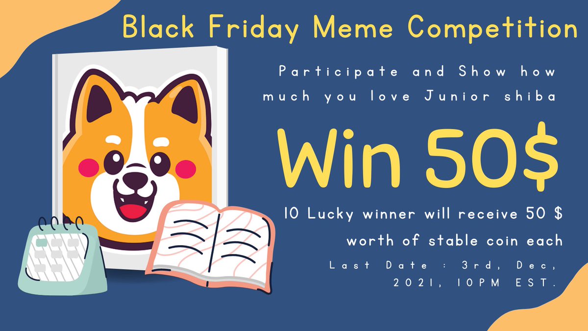 jrshibatoken's tweet photo. BLACK FRIDAY MEME COMPETITION
- Like the tweet
- Follow us on Twitter
- Post your entry into this TG group https://t.co/7Kj3DHUmaF
- Include your Twitter @ while posting your entry in the group https://t.co/kaA4KxVkDq