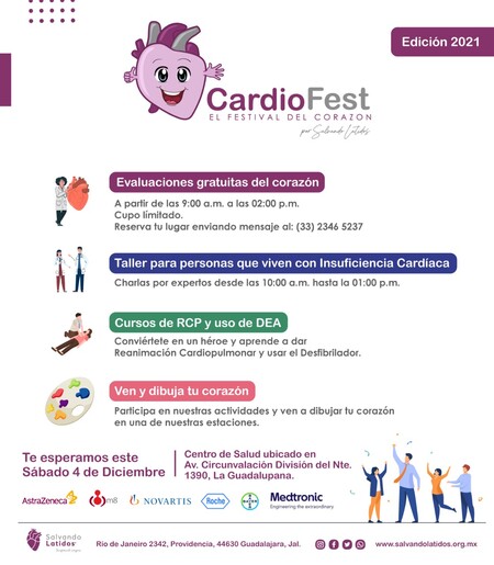 ConfianzzaMx's tweet photo. Este Sábado 4 de Diciembre participa en nuestro Cardio Fest 2021 ❤️ Tendremos diferentes actividades, podrás acceder a talleres, evaluaciones gratuitas y ¡hasta aprenderás a usar herramientas para salvar vidas!

📍Centro de Salud - Av. Circunvalación Norte 1390, La Guadalupana https://t.co/n9E0KDzyQY
