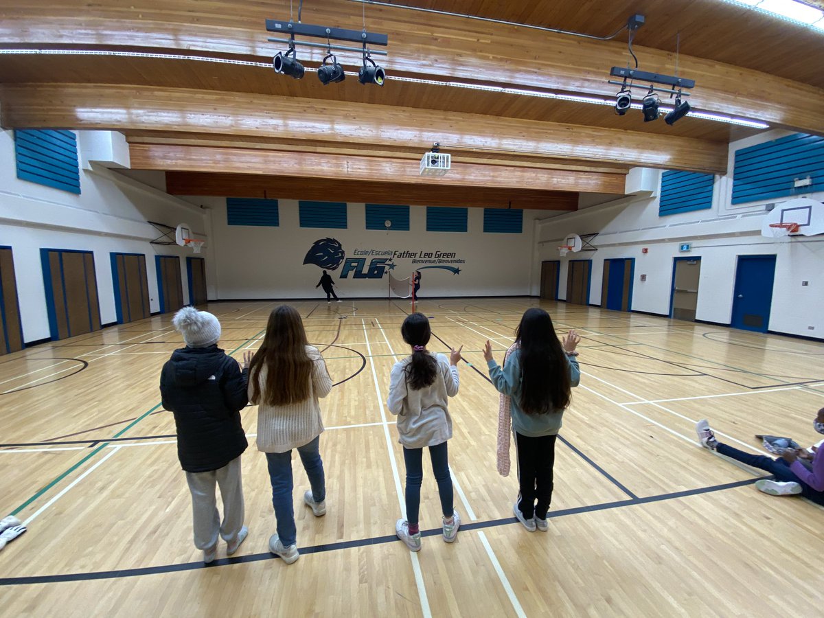 Grade 6 teachers have a friendly competition with their students cheering them on! #ECSDfaithinspires
