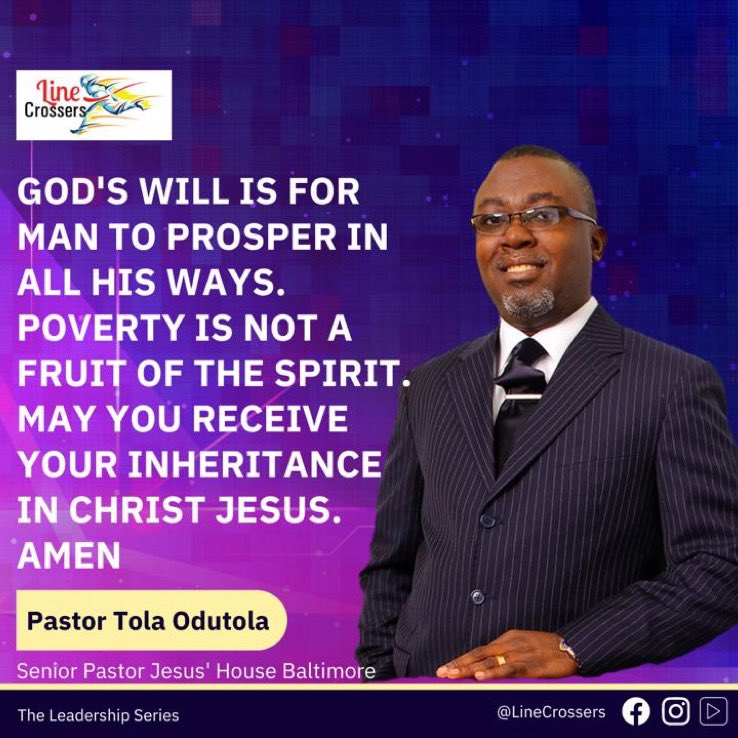 PstTolaOdutola's tweet photo. Looking for faith-filled Christian teaching, and an atmosphere that will encourage and inspire you? Tune in to Line Crossers TV Livestream with Pastor Tola Odutola every week.
#LineCrossersTV #PastorTolaOdutola https://t.co/wUYoZz9MJS