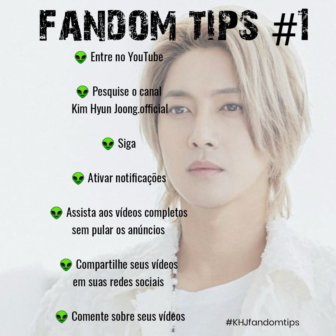 WorldHenecia's tweet photo. Fandoms tips #1 YouTube
#KHJfandomtips #kimhyunjoong #henecia https://t.co/m3tBRwKA9Y