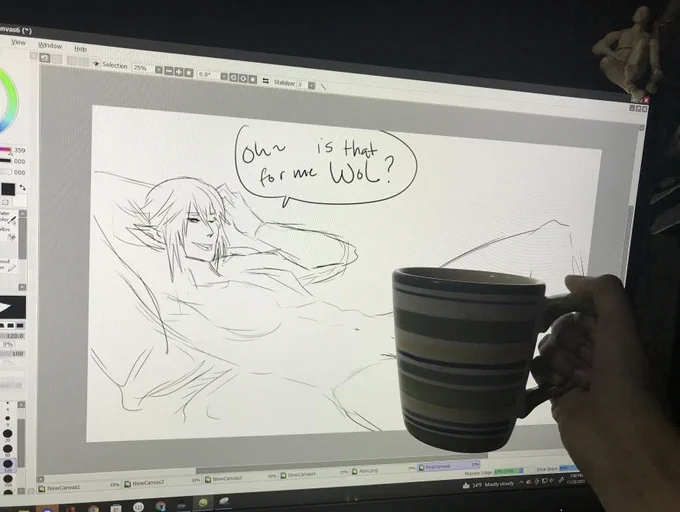 Haurchefaunt its time to get up. I made coffee.
#FF14 #Haurchefaunt #heavensward #Elezen #fanart 