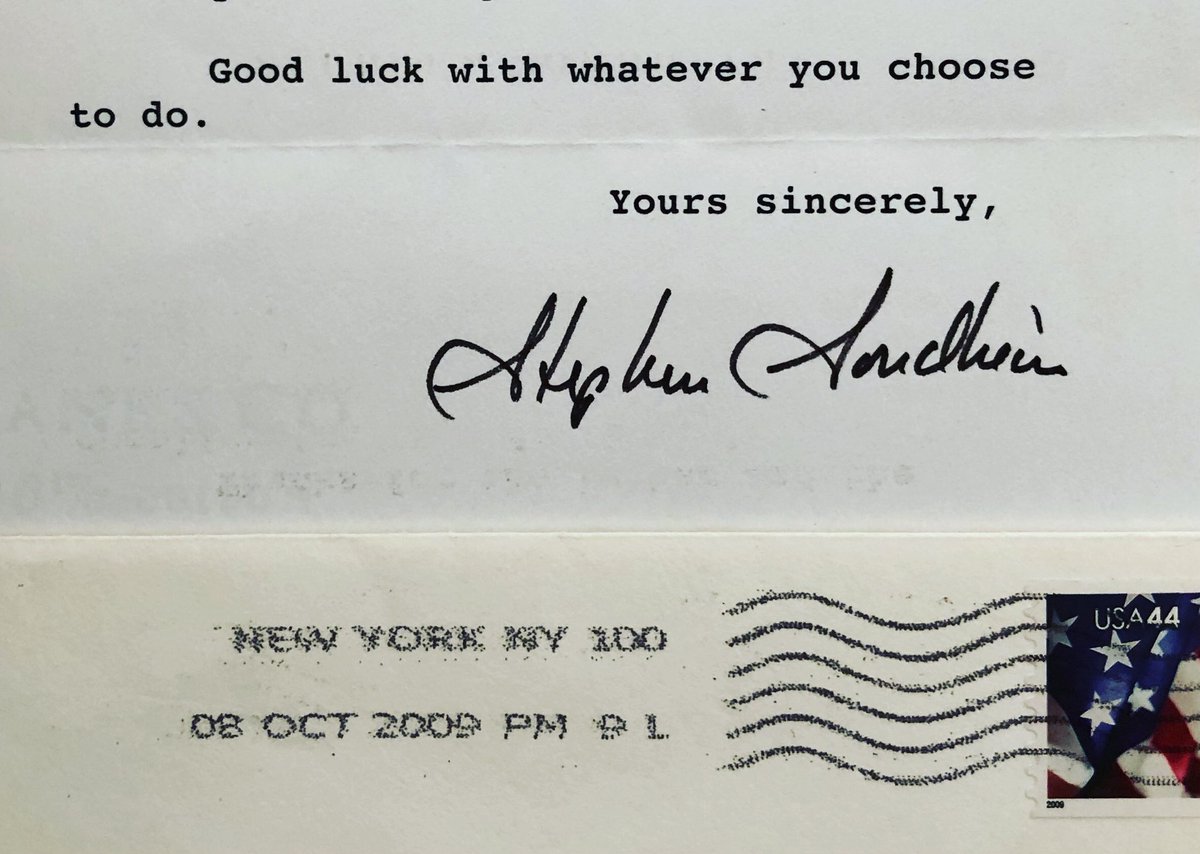 Every lyric I’ve ever loved is swirling in my head at once. About death, life, love, children, art…

There are no words right now that aren’t from him. 

Thank you, Mr. Sondheim. 

#stephensondheim #sondheim