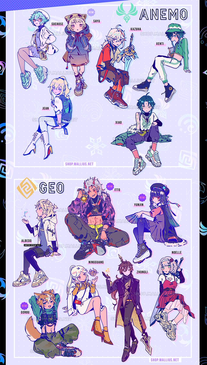 ❄️❄️ i arise from my twitter grave to say HELLO wave 4 of my genshin drip charm+strap sets are up for holiday pre-order! →https://t.co/6QyrFnswew❄️❄️

update 4.0 (lol) includes black/white straps for all the elements, shenhe+yunjin+itto & new pre-order freebies!!! 💙 