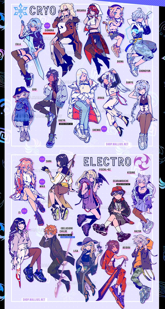 ❄️❄️ i arise from my twitter grave to say HELLO wave 4 of my genshin drip charm+strap sets are up for holiday pre-order! →https://t.co/6QyrFnswew❄️❄️

update 4.0 (lol) includes black/white straps for all the elements, shenhe+yunjin+itto &amp; new pre-order freebies!!! 💙 