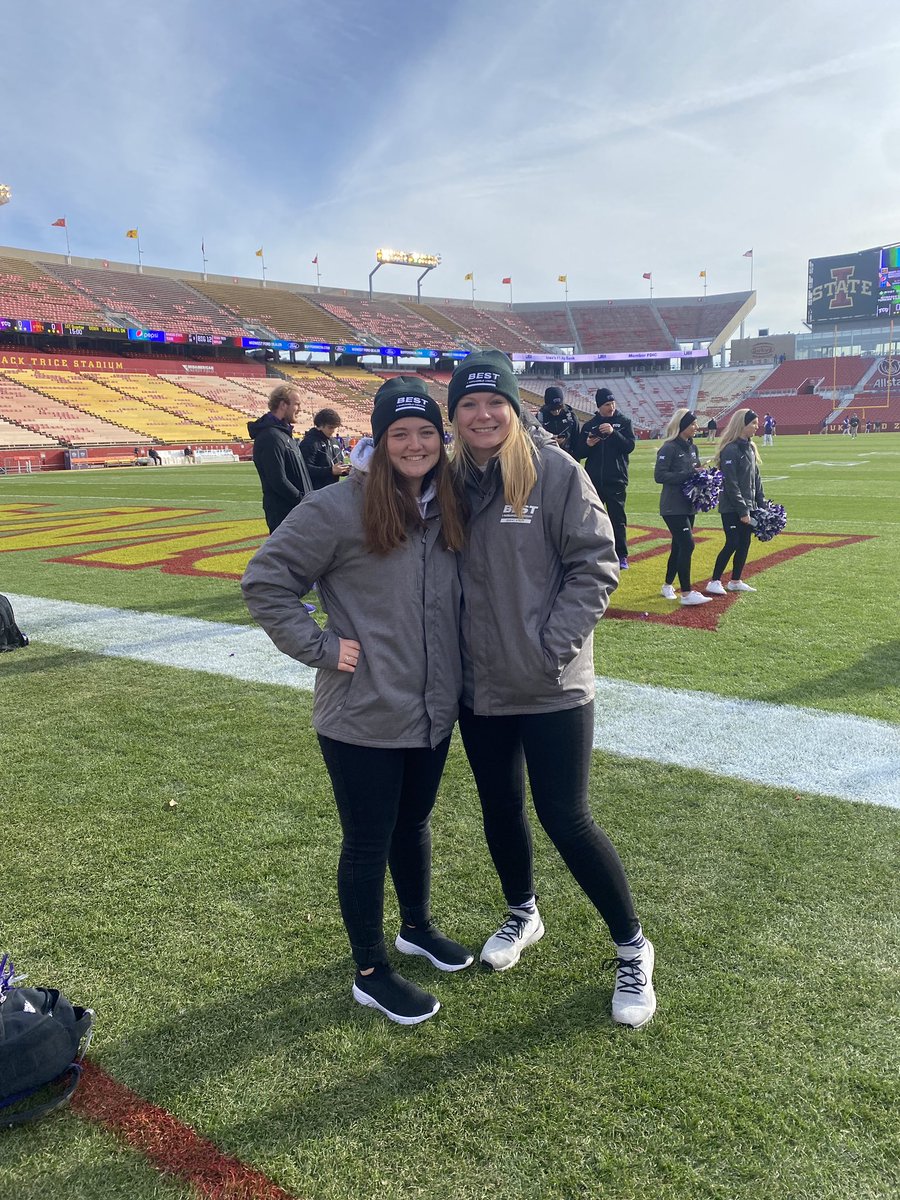 CentralSB1's tweet photo. So, these two lucky freshmen got the on-field assignment for the ISU game today! #security😏💪🏻🥎  @LenoxEmma @EricaBruns12 https://t.co/rJDj0gw1ku