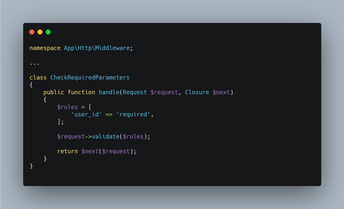You can validate user input inside middleware