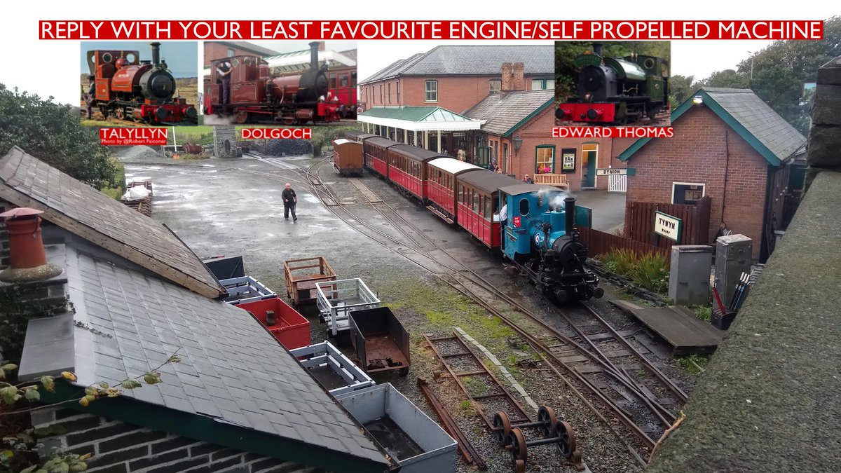 SortaScouse's tweet photo. Sir Haydn has been sent back to be Vale Of Rheidol to be dismantled, but who will be next?

Vote off your least favourite Talyllyn Railway engine/self propelled machine in the replies until the best remains!

RT so more people can vote https://t.co/KvXEv0b1Uc